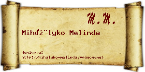 Mihályko Melinda névjegykártya